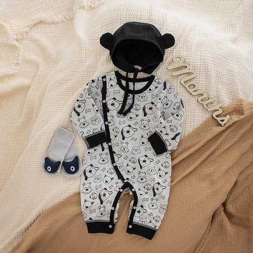 新生婴儿春秋款连体衣a类纯棉