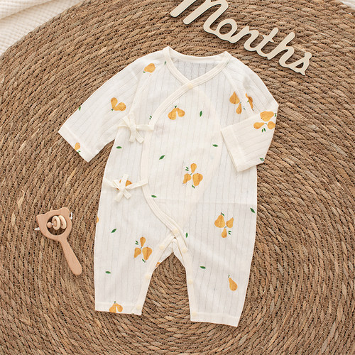 a类纯棉夏季超薄无骨缝制连体衣