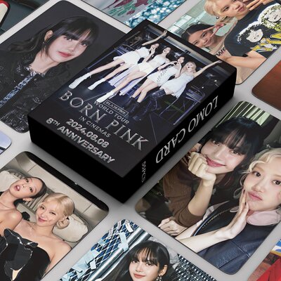 粉墨小卡BLACKPING新款JISOO金智妮 LISA ROSE官方周边同款LOMO卡