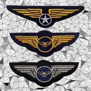 航空飞行员胸章纪念章刺绣魔术贴臂章壮志凌云士气章户外背包徽章