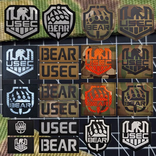 逃离塔科夫反光魔术贴徽章BEAR臂章USEC战术动物士气章包贴士气章