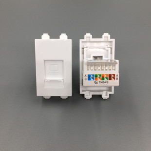 128型电脑模块配件 地插面板组件功能件网络JR45超五类插座防尘门
