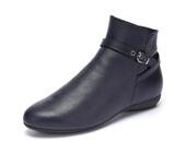 裸脚踝短靴中性风真皮平底马丁靴女 经典 雅氏5NQ3 春秋新款