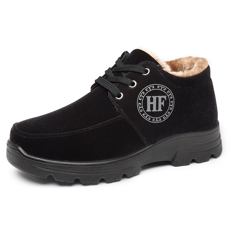 COTTON SHOES MENS SHOES WINTER VELVET THICKENED WARM SHOES MENS SNOW BOOTS PLUS SIZE MIDDLE-AGED AND ELDERLY OLD BEIJING DAD SHOES