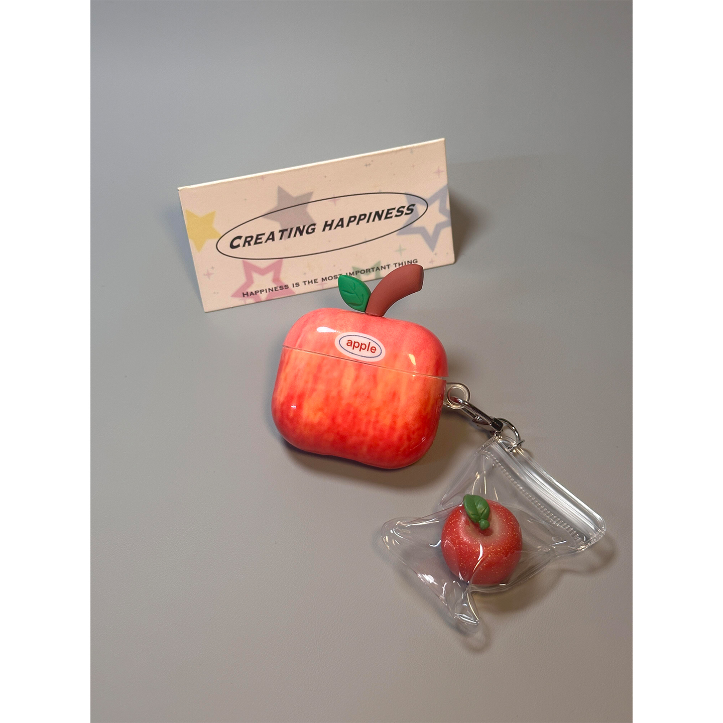 ins趣味仿真红苹果挂件适用airpodspro2保护套4代airpods3耳机套二代苹果airpodspro无线蓝牙耳机保护外壳女