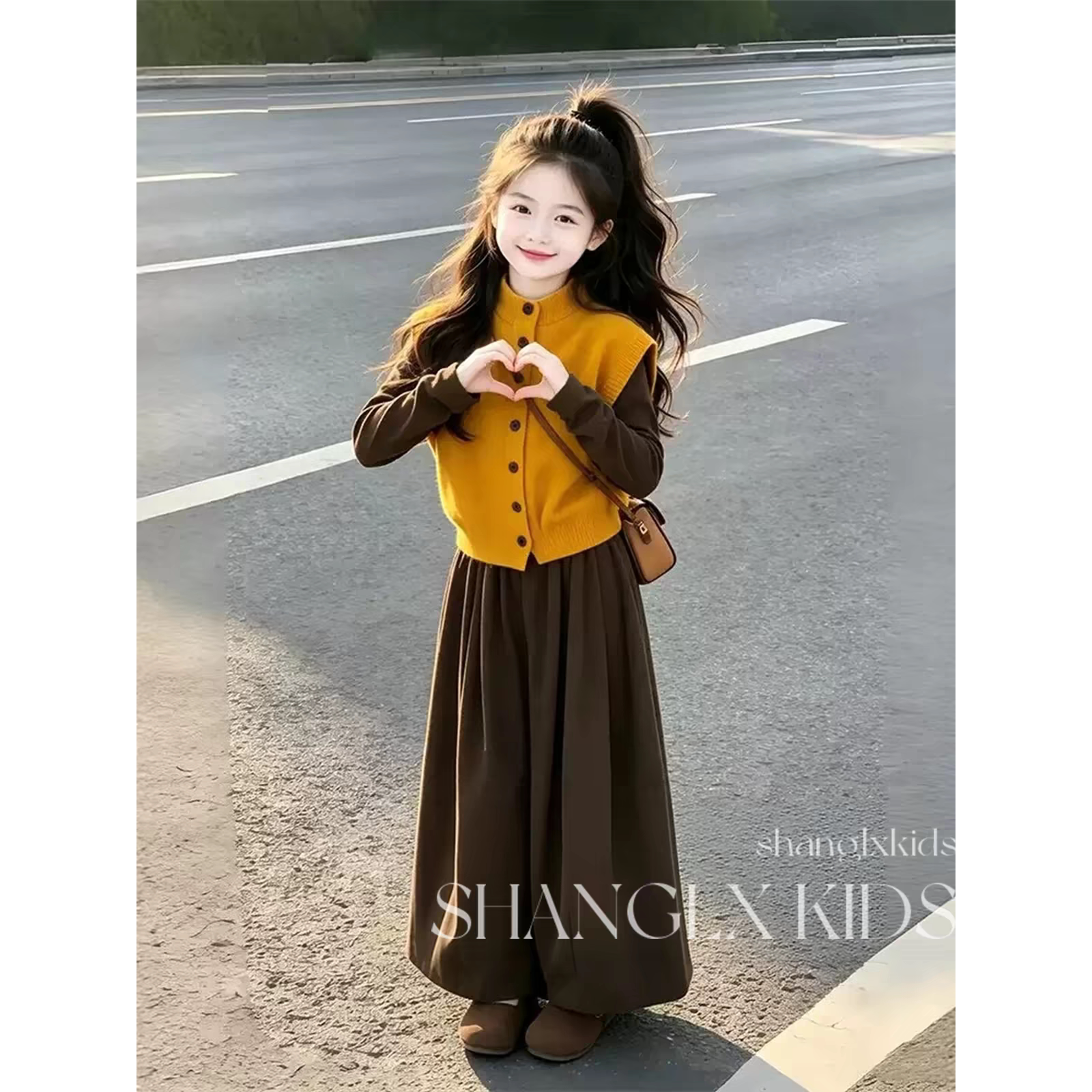 秋季童装女款2026新款12岁女孩衣服洋气时尚套装秋装三件套女童潮