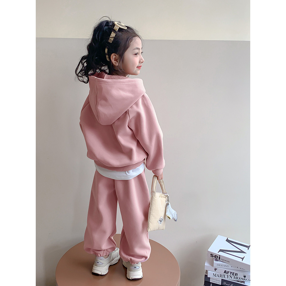 女童秋装套装2026新款女孩洋气时髦童装春秋款儿童休闲卫衣两件套
