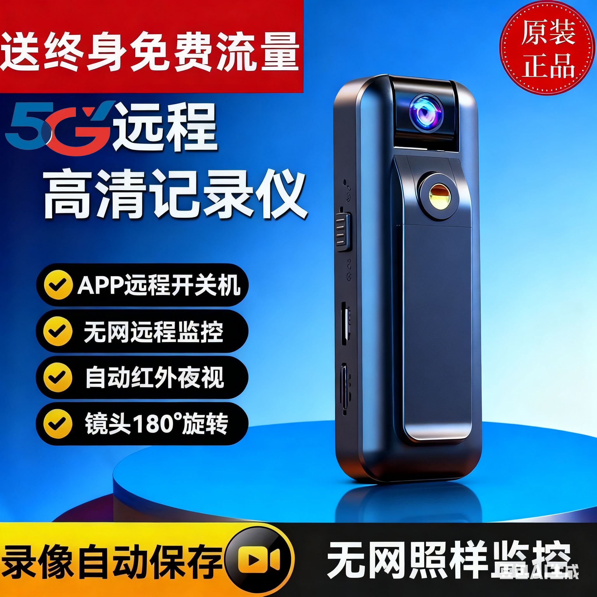 4G5G无线摄像头随身记录仪免流量