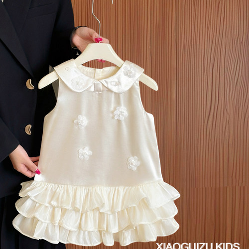 女童连衣裙洋气花朵蓬蓬裙蛋糕裙