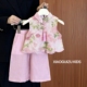 背心阔腿裤 女童国风套装 两件套女宝宝夏装 儿童盘口新中式 2026新款