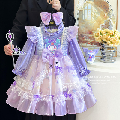 女童库洛米裙子丝绒洛丽塔公主裙