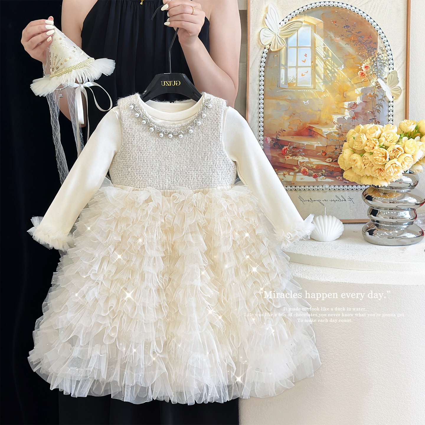 女童高端连衣裙春秋款女孩气质小香风公主裙儿童生日宴礼服蛋糕裙,童装/婴儿装/亲子装,连衣裙,淘宝优惠券,粉丝福利购,淘宝优惠卷