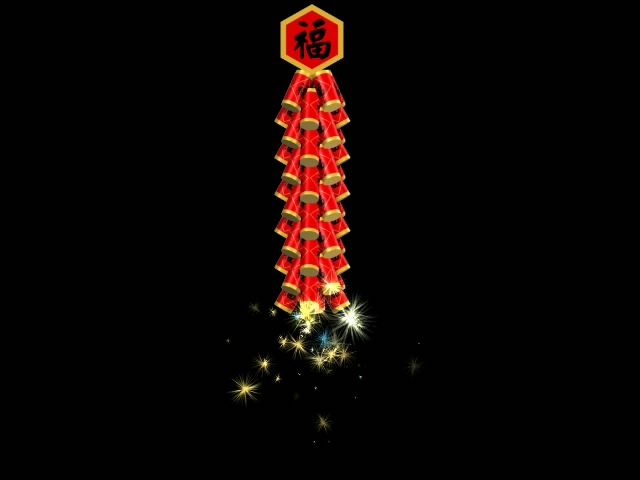 新年春节祝福拜年鞭炮遮罩AEPRED高清视频透明素材