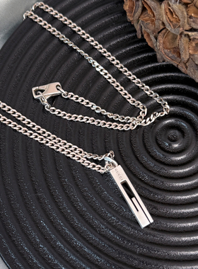 中古正品GU*cci古*驰G字银牌925银项链