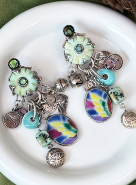 中古法产Reminiscence打标多元素扫肩耳夹