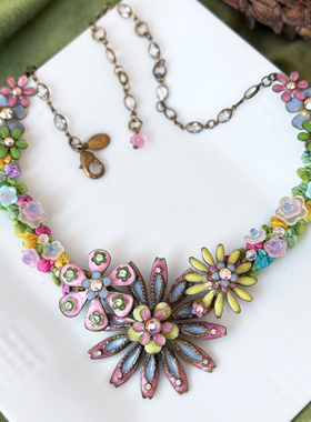 中古Sorrelli子品牌fresh清新花园多彩花卉项链