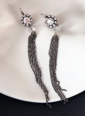 德国Konplott柯普洛特水晶流苏扫肩耳环