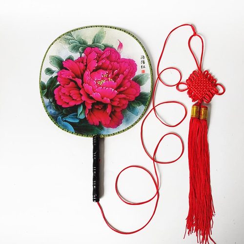 古典扇子古韵团扇舞蹈长穗复古风