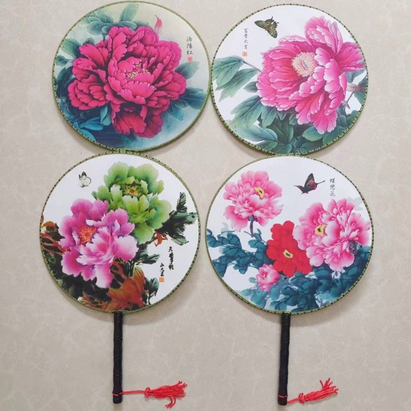 团扇宫扇中国风舞蹈扇女式古典宫廷单面扇子汉服圆形古典牡丹荷花,家居饰品,工艺扇/团扇/喜扇/折扇,淘宝优惠券,粉丝福利购,淘宝优惠卷