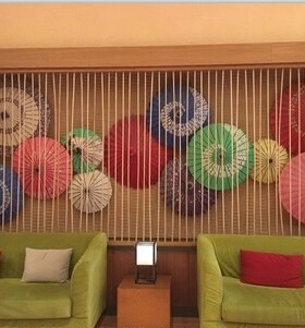 红色樱花日式油纸伞古典江南防雨防嗮实用动漫舞蹈伞装饰复古纸伞