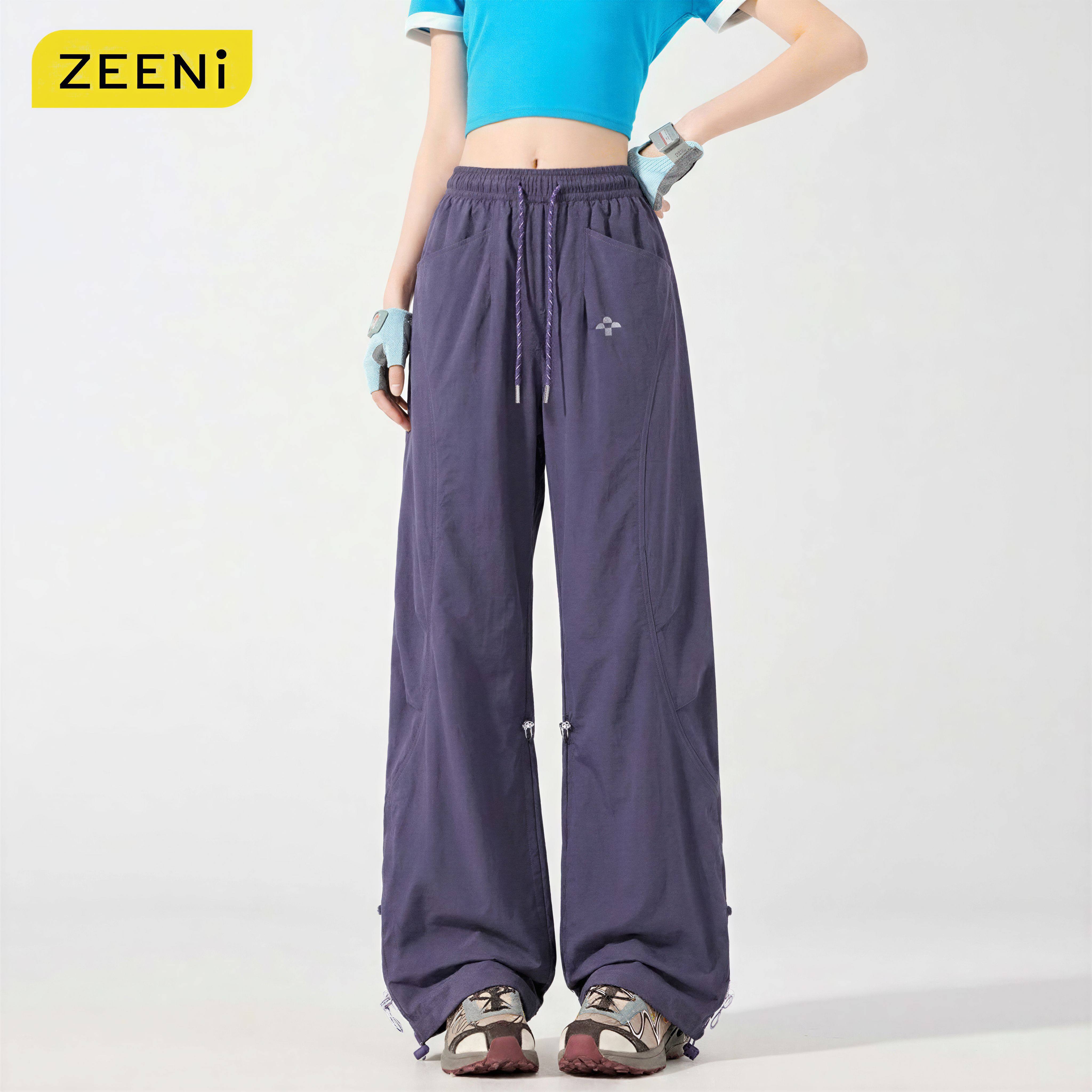 ZEENI 轻量户外速干工装裤女夏季薄款山系徒步登山运动休闲伞兵裤