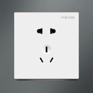 哥顿86型皓白嵌玉插座家用酒店暗装二三插开关大面板墙壁五孔正品