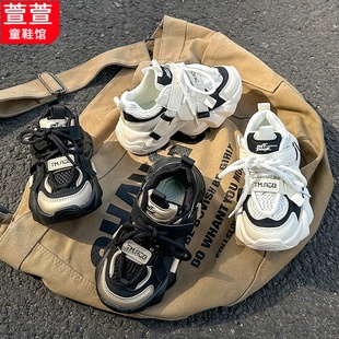 儿童运动鞋2025新款春秋款男童鞋子秋季白色女童休闲鞋宝宝波鞋秋