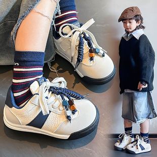 儿童运动鞋2025新款春秋款男童鞋子秋季女童板鞋小童软底宝宝波鞋