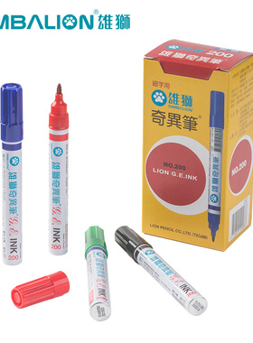 雄狮奇异笔油性笔雄狮记号笔200油漆签字笔补充性快干画画勾线笔