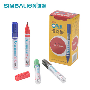 雄狮奇异笔油性笔雄狮记号笔200油漆签字笔补充性快干画画勾线笔