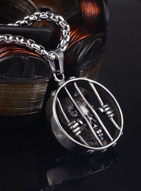 钛钢士骷髅头嘻哈项链男潮ins