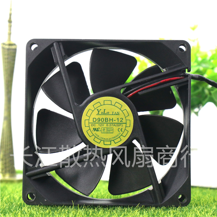 YATE LOON 9025 9cm D90BH-12 12V 0.27A UPS 工作站 散热风扇