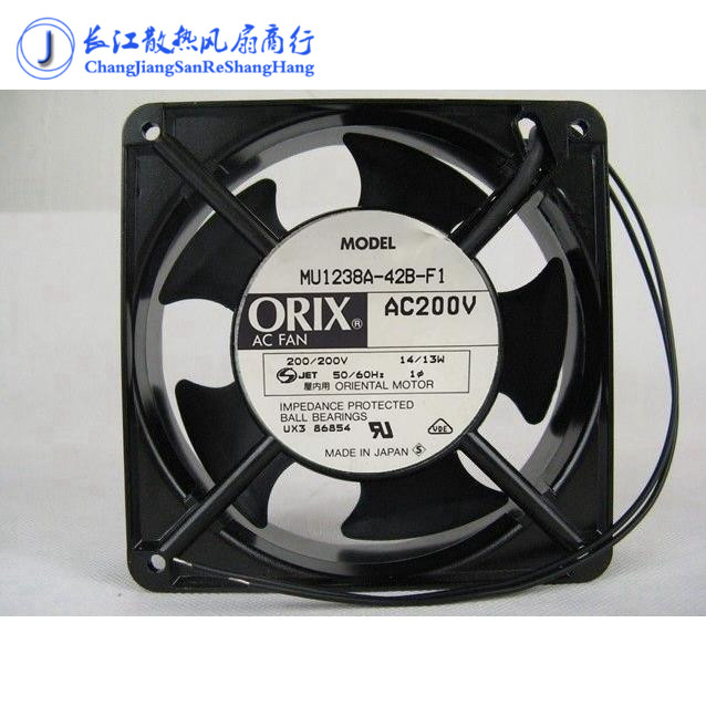 原装日本东方ORIX MU1238A-42B-F1 AC200V 14/13W 12038散热风扇