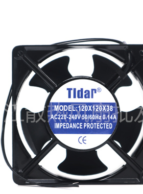 原装TIDAR交流风机 120×120×38 12038 220V 机柜风扇 机箱风扇