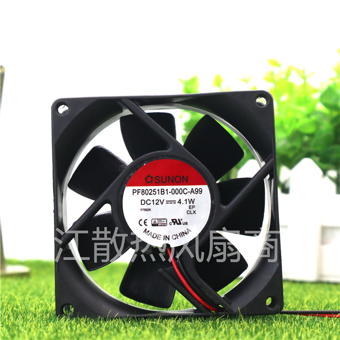 原装SUNON建准PF80251B1-000C-A99 8025 12V 4.1W 双滚珠机箱风扇