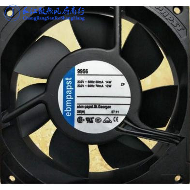 原装ebmpapst风机TYP 9956/9906 12CM 12025散热风扇230V 14W/12W