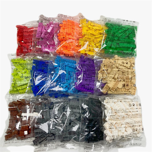 国产高砖小颗粒拼装积木幼儿园diy散装零配件包MOC100粒儿童玩具