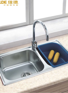 gorlde佳德不锈钢水槽双槽加厚洗菜盆水池厨房套餐70965T-2S-KS