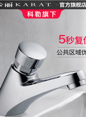 科勒卡丽单冷延时龙头公共洗手池洗脸盆按压自闭水龙头12932T-CP