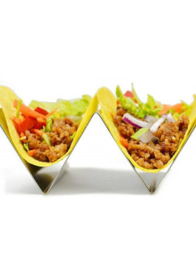 墨西哥正钰匠塔可餐具1-2格食品级304不锈钢V型支架Tco Rck 包邮