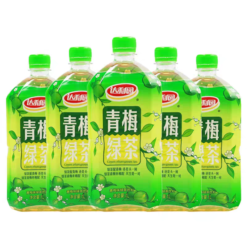 达利园青梅绿茶1000ml瓶装一品好茶饮料绿茶配青梅家庭量贩装