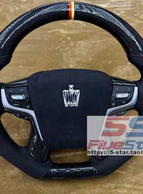 ALPHARD埃尔法20系30系黑碳纤方向盘总成VELLFIRE内饰改装方向盘