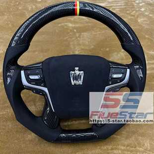 ALPHARD埃尔法20系30系黑碳纤方向盘总成VELLFIRE内饰改装方向盘