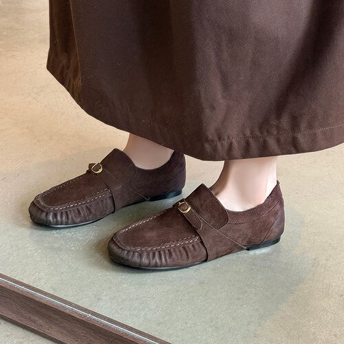 1cm老钱风皮带扣乐福鞋超软