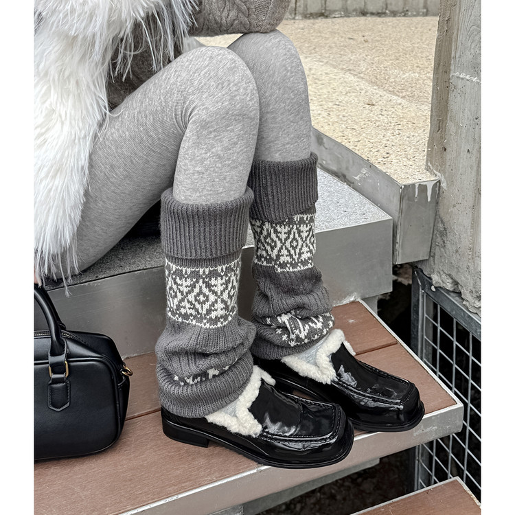 3cm一脚蹬乐福鞋女平底深口真皮