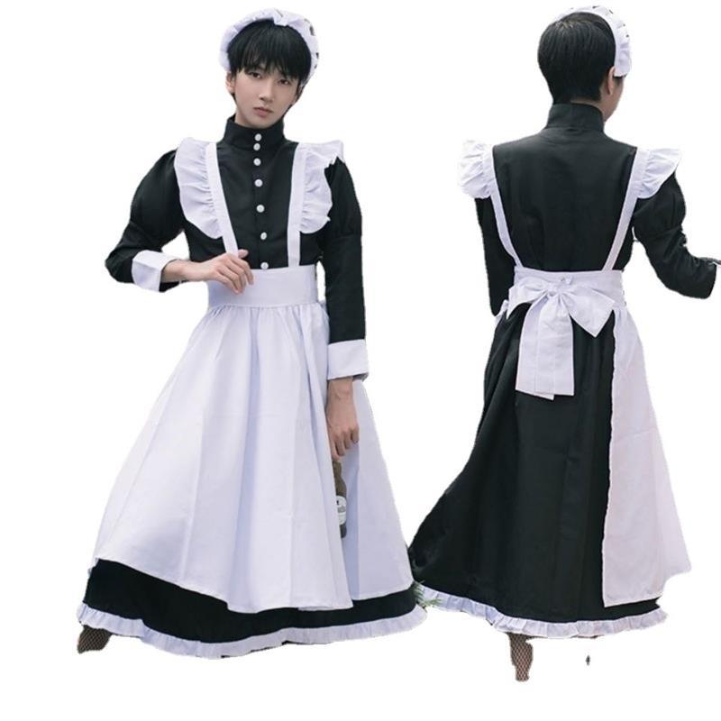 女仆装黑色男穿cosplay可