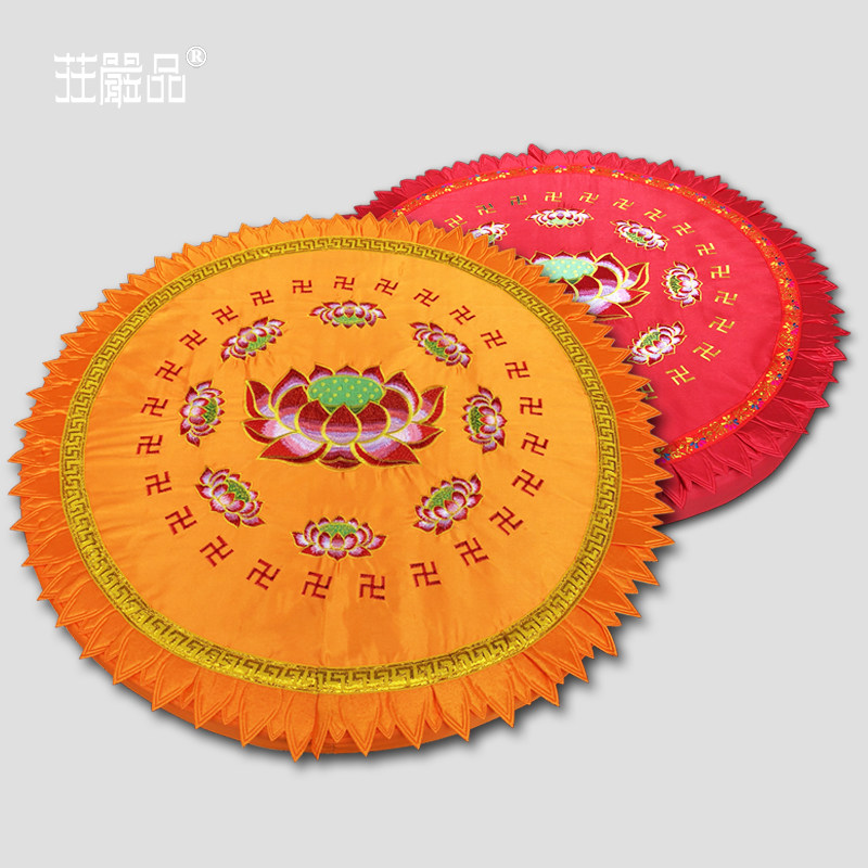 庄严品打坐垫 圆形禅修垫家用高密度珍珠棉可拆洗拜佛垫莲花蒲团