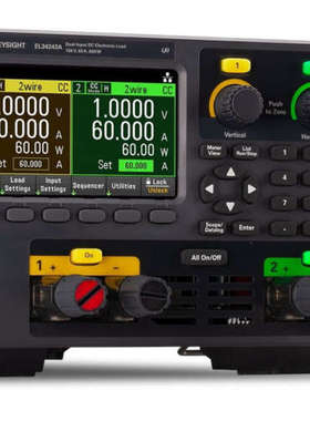 全新EL34243A 600W 台式电子负载，包含双路输入 150 V，60 A，30