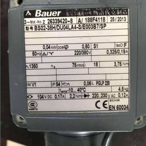 BG04-31/D04LA4-TF德国保尔电机BS02-38H/DU04LA4-S/E003B4/SP