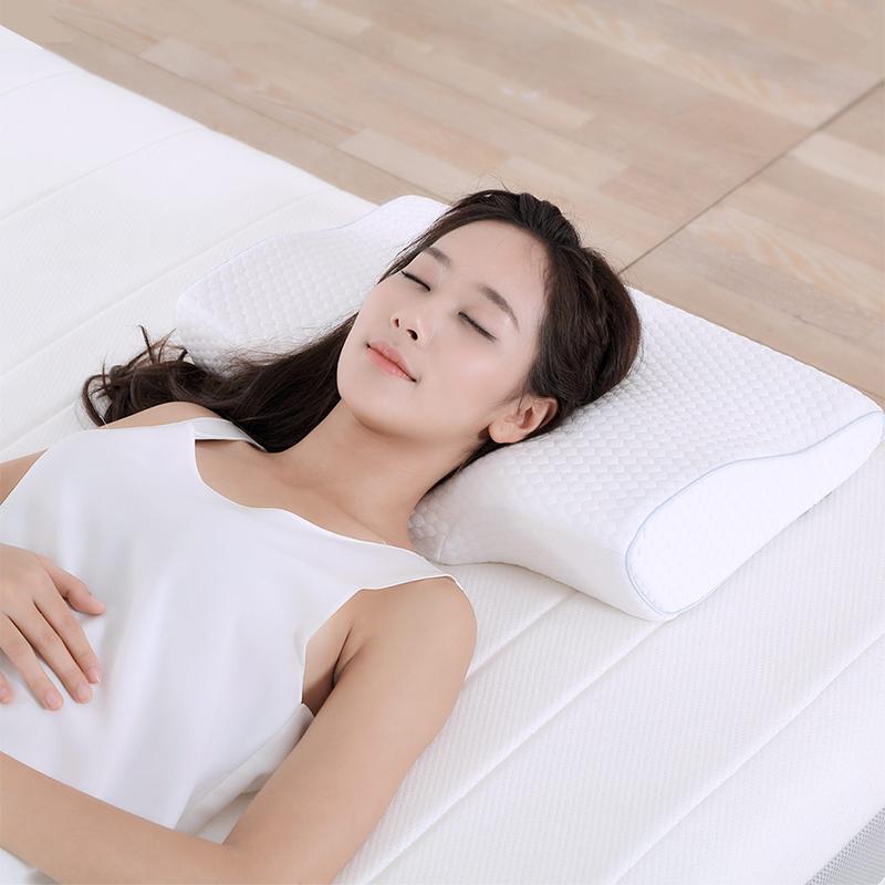8H记忆棉枕头蝶形成人护颈助眠保健枕芯按摩枕慢回弹透气H2学生枕